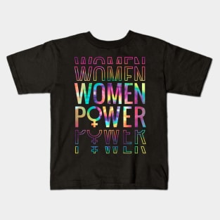 Women Power Pride LGBT International Women Day 2024 Tie Dye Kids T-Shirt